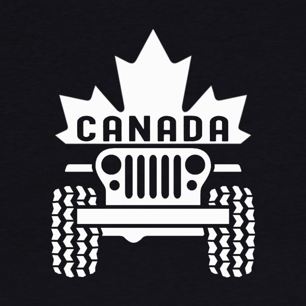 Canada Flag Jeep Canadian America Flag Jeep Vintage Jeep Candian Pride Jeep by David Darry